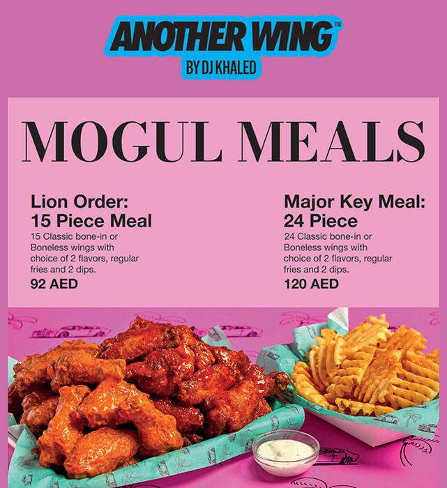 Another Wing by DJ Khaled Menu 