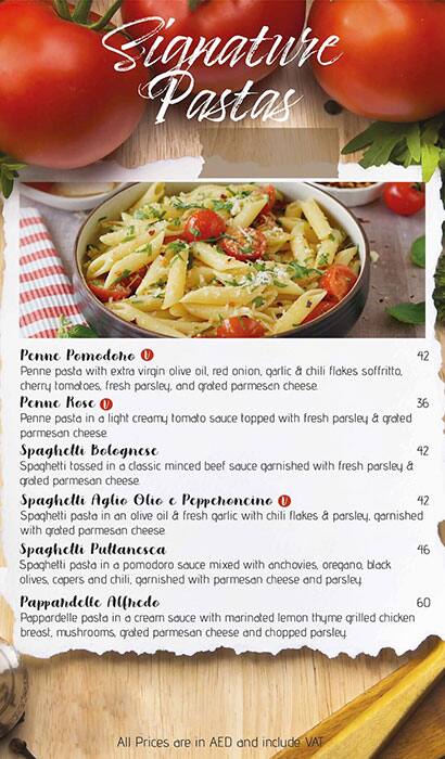 The Pasta Guyz Menu, Menu for The Pasta Guyz, Al Wahda, Abu Dhabi 