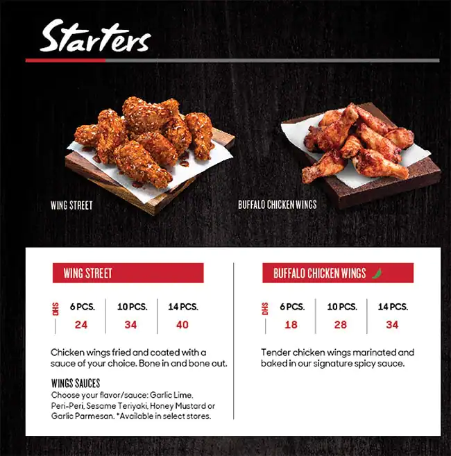 Pizza Hut Menu, Menu for Pizza Hut, Al Mirgab, Sharjah 