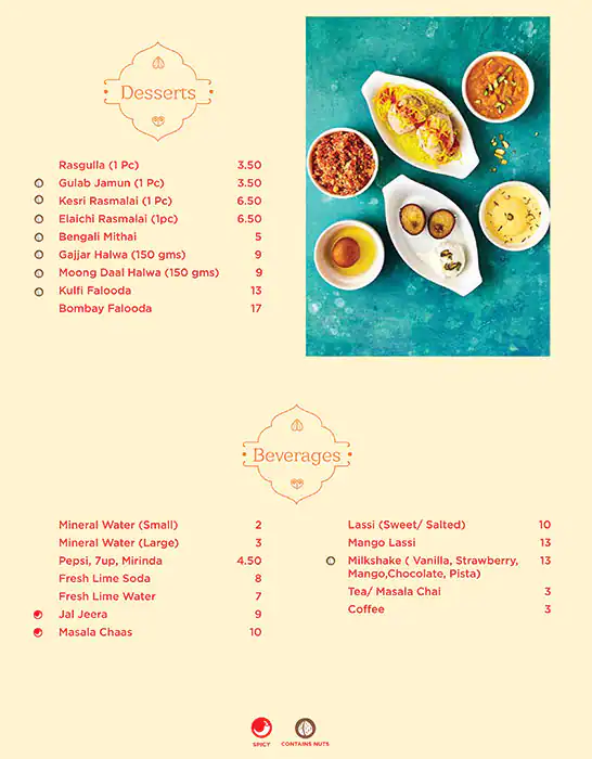 Chhappan Bhog Menu, Menu for Chhappan Bhog, Abu Shagara, Sharjah 