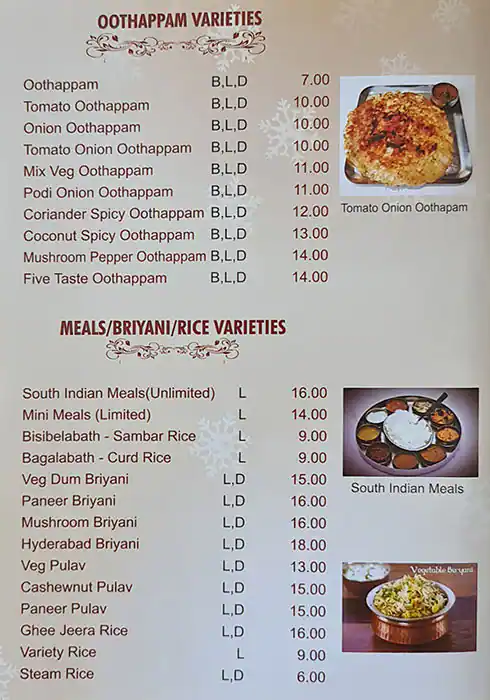 Aryaas Gourmet Veg Menu, Menu for Aryaas Gourmet Veg, Al Ghuwair, Sharjah 