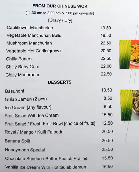 Saravanaa Bhavan Menu, Menu for Saravanaa Bhavan, Abu Shagara, Sharjah 