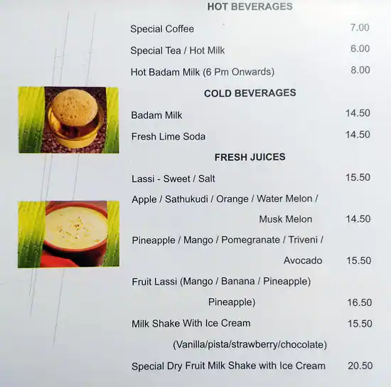 Saravanaa Bhavan Menu, Menu for Saravanaa Bhavan, Abu Shagara, Sharjah 