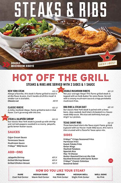 TGI Fridays Menu, Menu for TGI Fridays, Al Majaz, Sharjah 