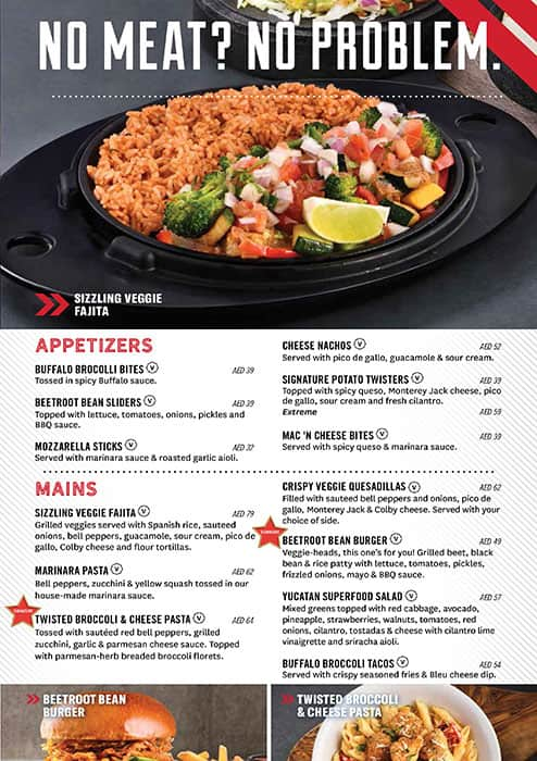 TGI Fridays Menu, Menu for TGI Fridays, Al Majaz, Sharjah 