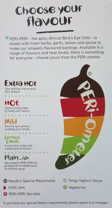 Nando's Al Qasba Menu, Menu for Nando's Al Qasba, Al Khan, Sharjah 