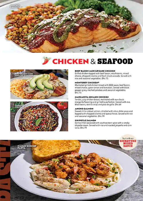 Chili's Menu, Menu for Chili's, Abu Shagara, Sharjah 