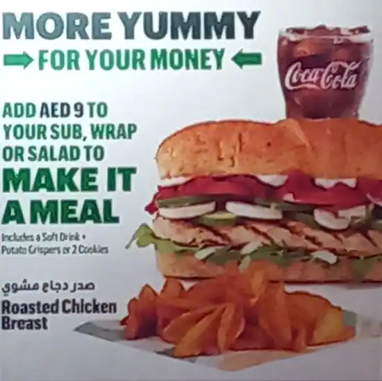 Subway Menu, Menu for Subway, University City, Sharjah 