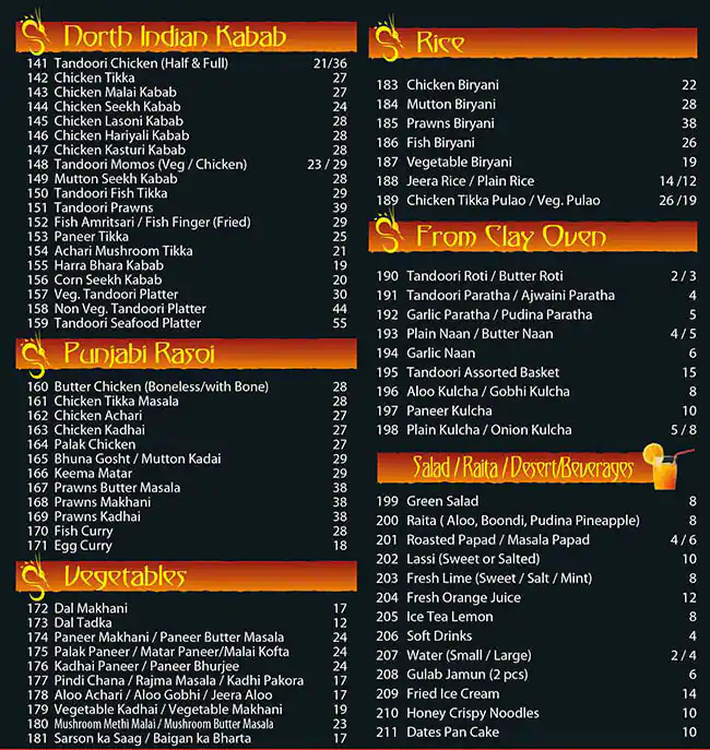 Orient Grill Menu, Menu for Orient Grill, Al Nahda, Sharjah 