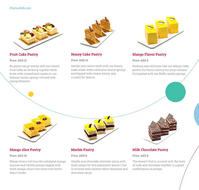 Mister Baker Menu, Menu for Mister Baker, Al Manakh, Sharjah 