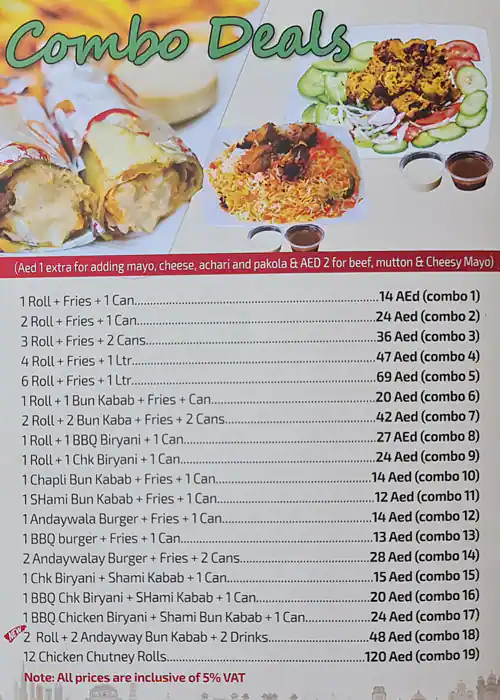 Kabab Karachi Menu, Menu for Kabab Karachi, Al Nahda, Sharjah 