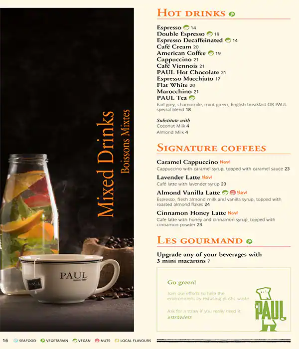 PAUL Bakery & Restaurant - مطعم ومخبز بول Menu 