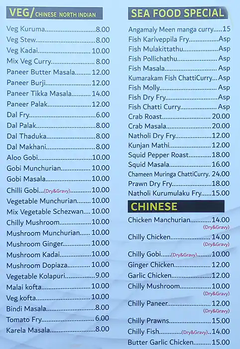 Taj Calicut Restaurant Menu, Menu for Taj Calicut Restaurant, Al Ghuwair, Sharjah 