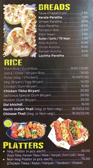 Delicious Corner Restaurant Menu 