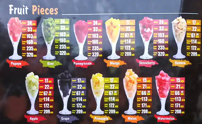 Juice World Menu, Menu for Juice World, Al Ghuwair, Sharjah 