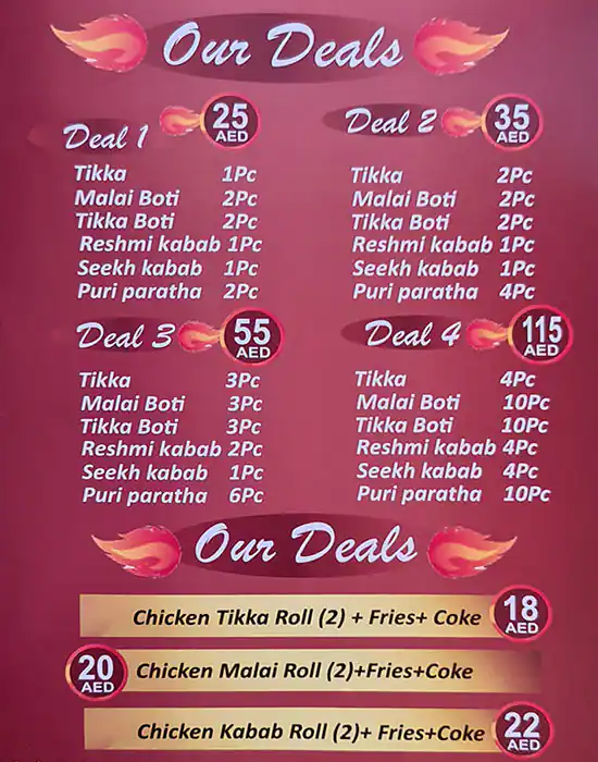 Qasar Al Qasimiah Restaurant Menu 