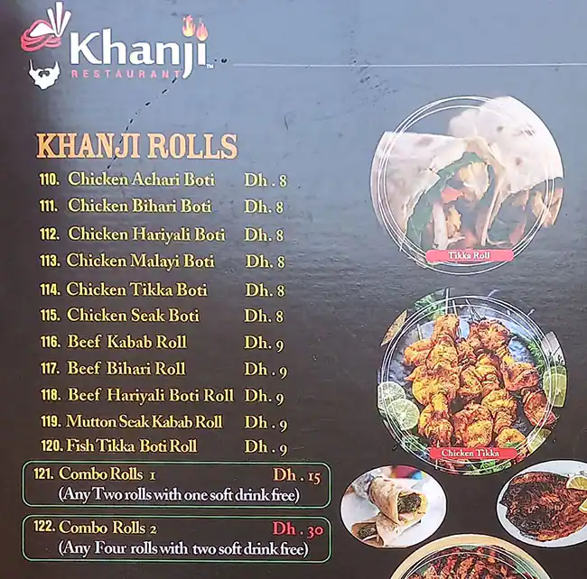 Khanji (Sufrat Al Khan) Menu, Menu for Khanji (Sufrat Al Khan), Abu Shagara, Sharjah 