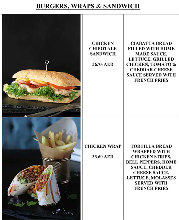 Loranzo Cafe Menu, Menu for Loranzo Cafe, University City, Sharjah 