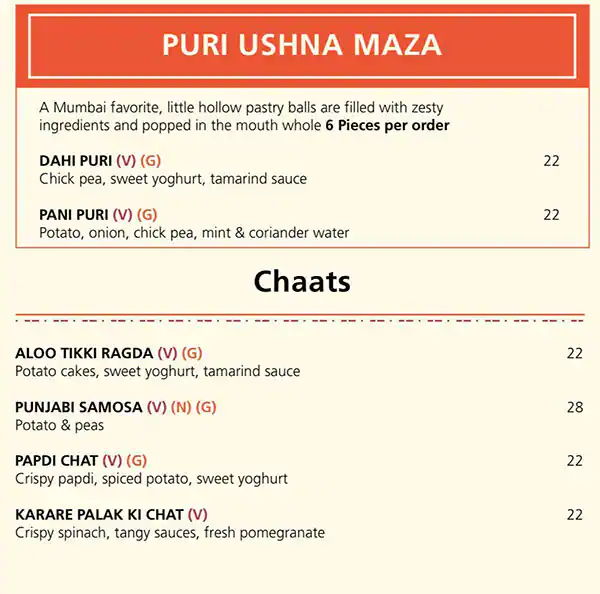 Ushna Menu, Menu for Ushna, Al Majaz, Sharjah 