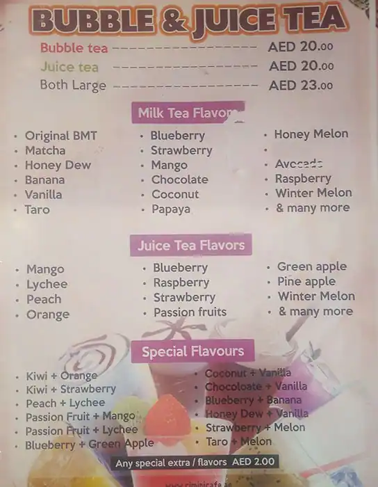 Rimini Cafe Gelateria Menu, Menu for Rimini Cafe Gelateria, Al Nahda, Sharjah 