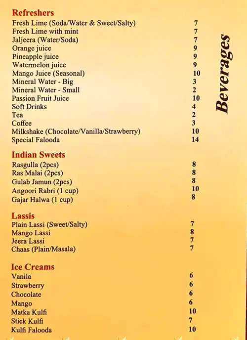 Anaaj Restaurant Menu, Menu for Anaaj Restaurant, Muwailih Commercial, Sharjah 