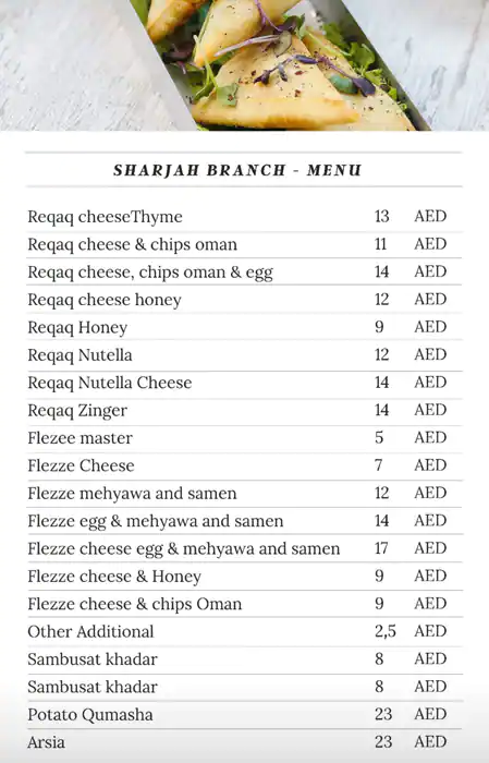 Qumasha Menu, Menu for Qumasha, University City, Sharjah 