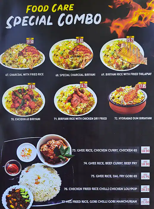 Food Care Menu, Menu for Food Care, Al Khalidiya, Abu Dhabi 