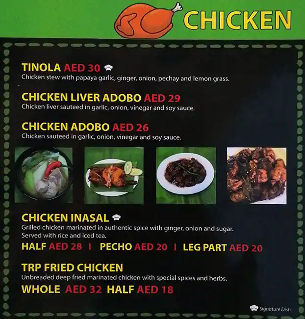 Resto Pinoy Menu, Menu for Resto Pinoy, Al Khalidiya, Abu Dhabi 