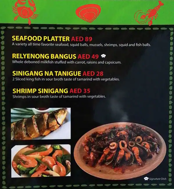 Resto Pinoy Menu, Menu for Resto Pinoy, Al Khalidiya, Abu Dhabi 