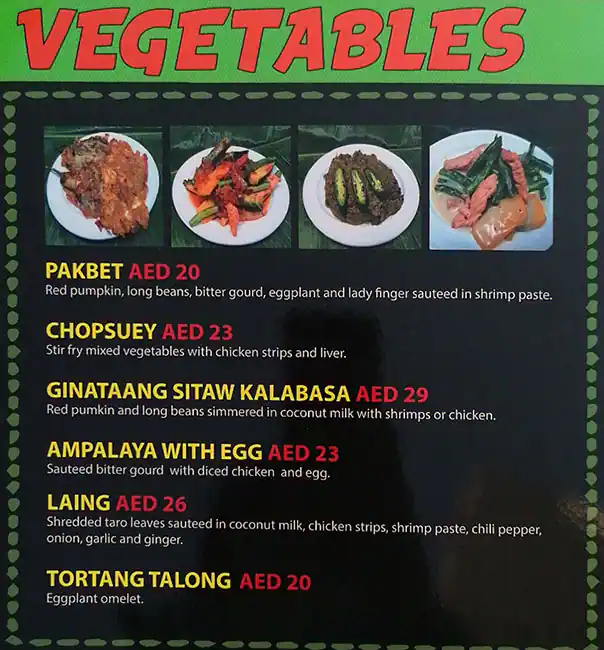 Resto Pinoy Menu, Menu for Resto Pinoy, Al Khalidiya, Abu Dhabi 