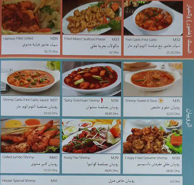 Oasis Chinese Restaurant Menu, Menu for Oasis Chinese Restaurant, Madinat Zayed, Abu Dhabi 