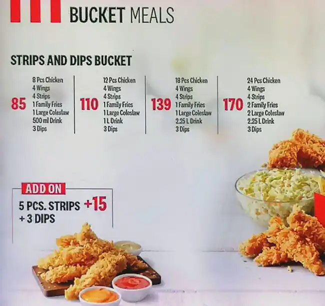 KFC - دجاج كنتاكي Menu, Menu for KFC - دجاج كنتاكي, Mussafah Sanaiya, Abu Dhabi 