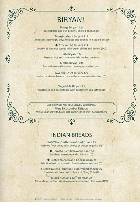 Ushna Menu, Menu for Ushna, Al Maqtaa, Abu Dhabi 