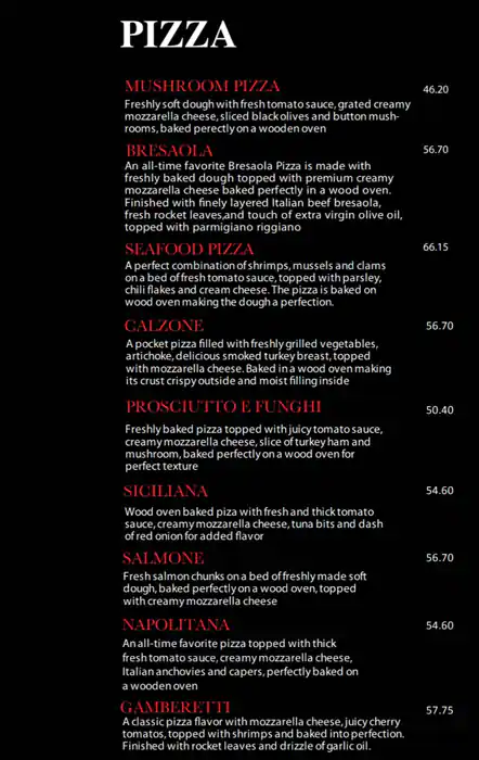 Biancorosso Menu, Menu for Biancorosso, Al Nahyan, Abu Dhabi 