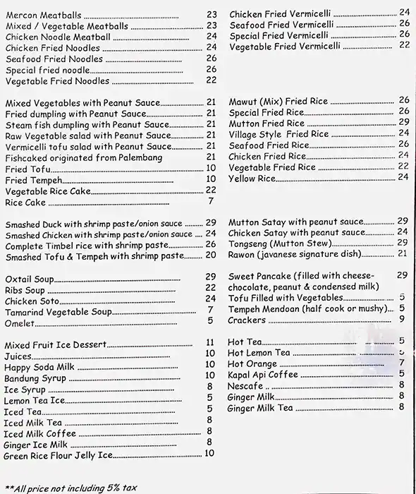 Sari Rasa Restaurant Menu, Menu for Sari Rasa Restaurant, Tourist Club Area (Al Zahiyah), Abu Dhabi 