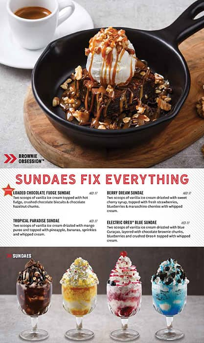 TGI Fridays Menu, Menu for TGI Fridays, Al Wahda, Abu Dhabi 