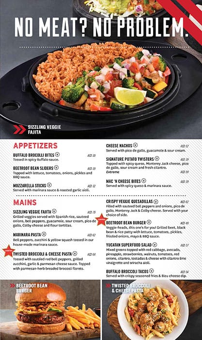 TGI Fridays Menu, Menu for TGI Fridays, Al Wahda, Abu Dhabi 