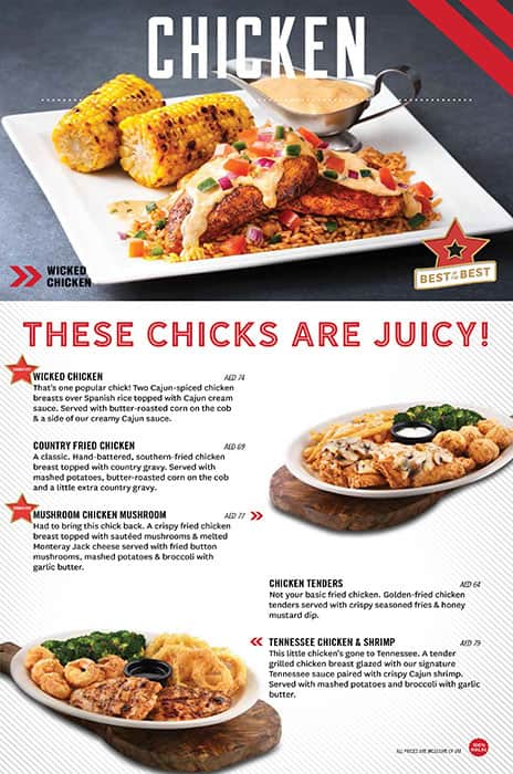 TGI Fridays Menu, Menu for TGI Fridays, Al Wahda, Abu Dhabi 