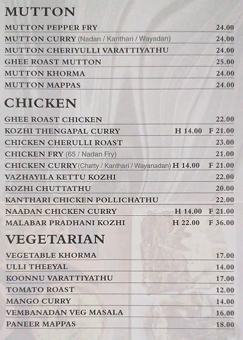 Ruchi Menu, Menu for Ruchi, Al Markaziya, Abu Dhabi 