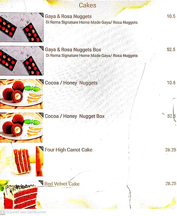 Il Caffe Di Roma Menu, Menu for Il Caffe Di Roma, Al Khalidiya, Abu Dhabi 