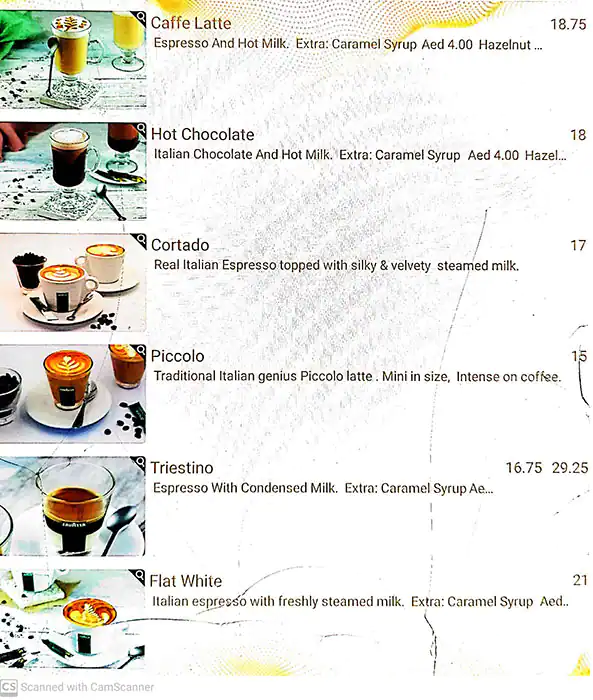 Il Caffe Di Roma Menu, Menu for Il Caffe Di Roma, Al Khalidiya, Abu Dhabi 