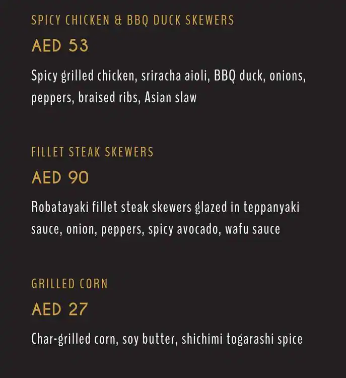 Smoking Doll Menu, Menu for Smoking Doll, Al Reem Island, Abu Dhabi 