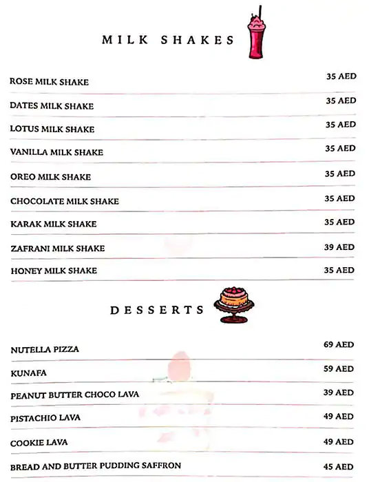 Gudee Pizza & Cafe Menu, Menu for Gudee Pizza & Cafe, Al Dhafrah, Abu Dhabi 