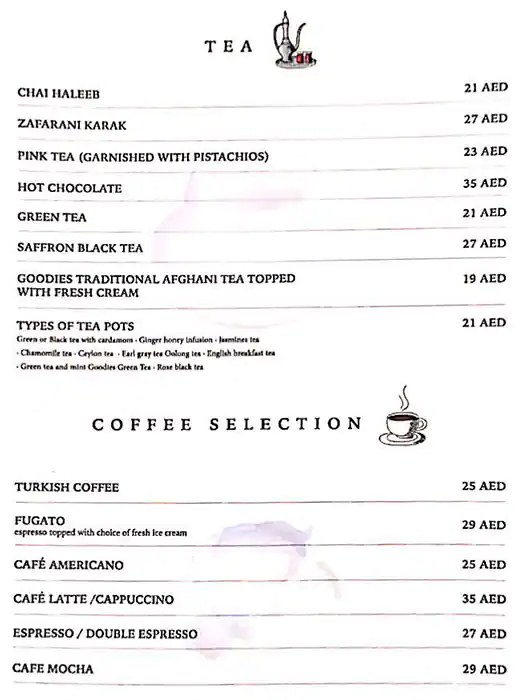 Gudee Pizza & Cafe Menu, Menu for Gudee Pizza & Cafe, Al Dhafrah, Abu Dhabi 