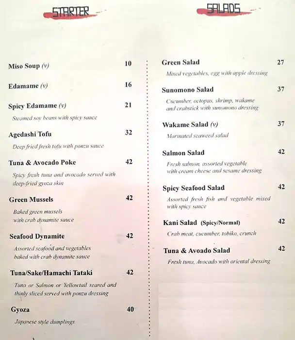 Sushi Maru Menu, Menu for Sushi Maru, Al Mushrif, Abu Dhabi 