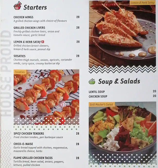 Galito's Menu, Menu for Galito's, Al Wahda, Abu Dhabi 