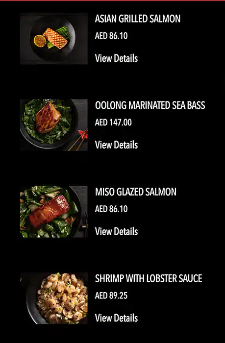 P.F. Chang's Menu, Menu for P.F. Chang's, Yas Island, Abu Dhabi 