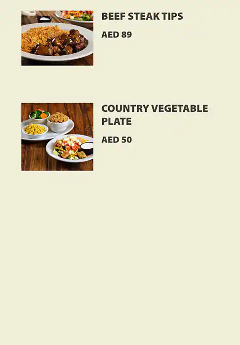 Texas Roadhouse - تكساس رودهاوس Menu 