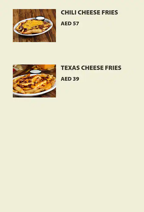 Texas Roadhouse - تكساس رودهاوس Menu 