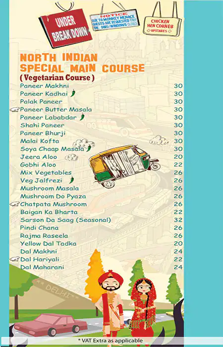 Via Delhi Menu, Menu for Via Delhi, Najda, Abu Dhabi 